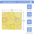 thumbnail image 4 of SKYSONIC 6 PCS Yellow Slices Lemon Washcloths, 12"x12" Cotton Wash Cloths, Highly Absorbent and Soft Face Towels for Bathroom,Gym,Hotel and Spa, 4 of 7