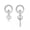 Silver, variant on Womens Heart Key Dangle Drop Earrings 925 Silver Stud Earrings Jewelry-Silver