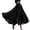 Black, variant on Womens Cotton 5 Tiered A Line Pleated Maxi Skirt Long Boho Gypsy Dance Skirts