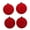 Red Flocked, variant on 4-Count Red Velvet-Feel Shatterproof Christmas Ornaments, 4.5", by Holiday Time