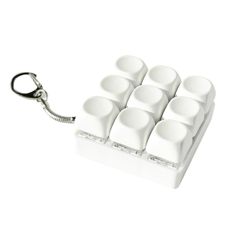 Almencla 9 Key Keyboard Keychain Mechanical Keypad for Birthday