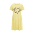 thumbnail image 4 of Camisón corto de mujer, vestido de largo medio con estampado de moda, camisón corto extragrande de mujer, camisón de manga corta con estampado de pecho a la moda, camisón de mujer, 4 of 6
