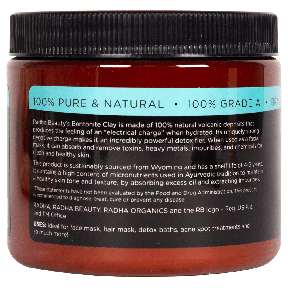 Indian Healing Clay Face & Body Mask - 100% Pure Bentonite Clay, 1lb. - Indian Healing Clay Face & Body Mask - 100% Pure Bentonite Clay, 1lb. -