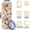 thumbnail image 2 of 20oz Stainless Steel Tumbler Fall Autumn Straight Skinny Water Bottle Fall Leaves Pumpkin Travel Coffee Mug Insulated Tumblers Cups Seasonal Friendship Gifts for Friend Birthday Thanksgiving Christmas, 2 of 5