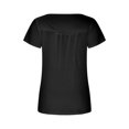 thumbnail image 5 of gakvbuo Summer Tunic Tops For Women Tops Short Sleeve Loose Fit Pleated Square Neck Tops Curved Hem Flowy Tshirts Blouses Dressy Casual Clothes Spring Fashion, 5 of 5