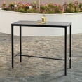 thumbnail image 3 of Nuu Garden Patio Bar Table Rectangular Outdoor Bar Height Table with 3D-Print Tempered Glass Table Top, Black, 3 of 10
