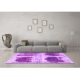 thumbnail image 3 of Ahgly Company Indoor Rectangle Abstract Purple Modern Area Rugs, 6' x 9', 3 of 4