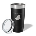 thumbnail image 2 of Crystal Lake Map Tumbler Travel Mug Insulated Laser Engraved Coffee Cup Massachusetts 20 oz Black, 2 of 5