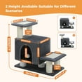 thumbnail image 3 of PAWZ Road 21.3" Dog Stairs with Scratching Post 3-Step Pet Stairs with Cat Condo for Small Dog Dark Gray, 3 of 10