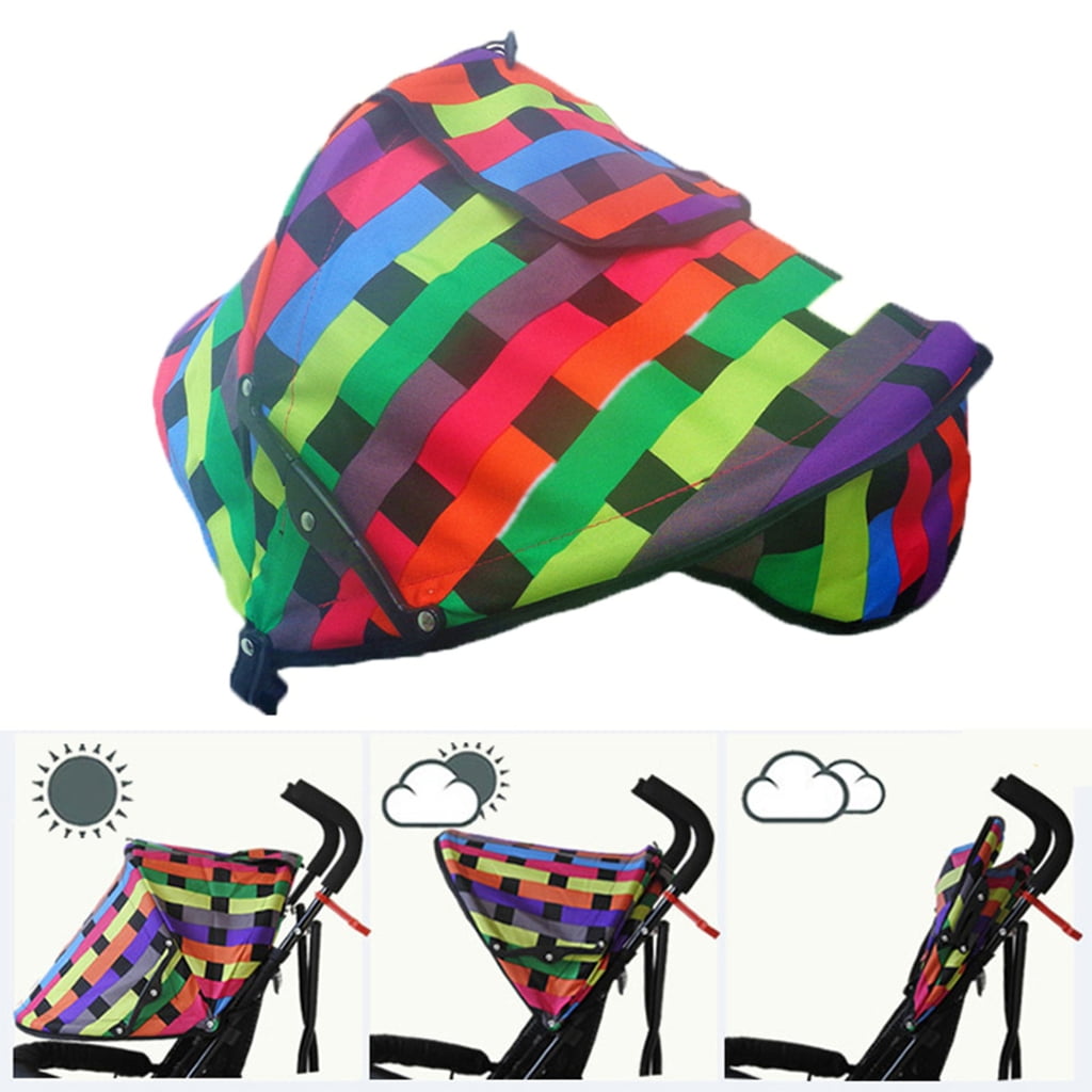 SIEYIO Baby Stroller Sun Shade Cover Sun Protective Canopys Toddler Pushchair Pram Windproof Sunshade Cover Waterproof Awning