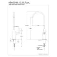 thumbnail image 2 of Kingston Brass KSAG3192AL Restoration Reverse Osmosis System Filtration Water Air Gap Faucet, Polished Brass, 2 of 2