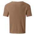thumbnail image 5 of Men Blouses Men Small Long Sleeve Shirts Loose Fit Tunic Spandex Tee Shirts Casual Tee T Shirt Thin Long Sleeve Tall Lady Body Fit Tops Mens Summer Tunics Tees Pocket Shirt Men's Brown 3XL, 5 of 5