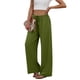 thumbnail image 5 of Pantalones de Lino Mujeres de Verano de Color Sólido Estirado-Cintura Casual Pantalones Rectos con Mezcla de Lino de Algodón Suave, Pantalones Transpirables de Longitud de Tobillo para Diario, 5 of 8