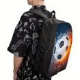 thumbnail image 4 of Burning Football Design American Football Backpack - Perfect for Teen Boys & Girls!, 4 of 5