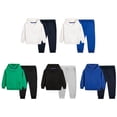 thumbnail image 3 of URMAGIC Baby Boys Girl Hooded Tracksuit Pullover Sweatshirt Jogging Pants Set 2 Pieces Sweatsuit for Age 1-12 Years, 3 of 4