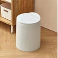 thumbnail image 6 of AuroraX Odor Seal Office Trash Can with Press Top Lid Stylish White Small 2 Gallon Garbage Container Basket Plastic Minimalist Trash Bin for Dormitory Living Room Bathroom Kitchen, 6 of 6