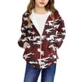thumbnail image 5 of YUNAFFT Boys Girls Hooded Sweatshirt Camo Print Full-Zip Casual Sporty Design Military Streetwear Urban Style, 5 of 8