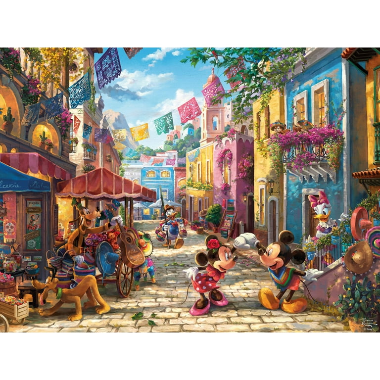 Ceaco 750-Piece Thomas Kinkade Disney Mickey & Minnie in Mexico