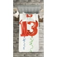 thumbnail image 3 of Ambesonne Party Quilted Bedspread Set 2 Pcs, Red Balloons 13, Twin Size, Red Green Blue, 3 of 3