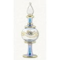 thumbnail image 3 of Blue and Gold Etched Ball Egyptian Blown Glass Perfume Bottle Made Egypt, 3 of 3
