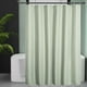 thumbnail image 3 of Cortina de ducha AmazerBath con forma de gofre, 180 x 200 cm, color verde salvia, poliéster, 3 of 7