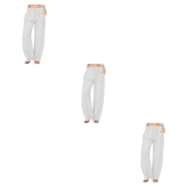 Minnieouse Manténgase a la moda y cómodo con estos pantalones sueltos para mujer Tiempo libre Pantalones casuales para mujer diario Blanco XL Type1 NO1