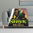 thumbnail image 1 of Manta con estampado multicolor, manta de franela súper suave, ligera y esponjosa, manta de cama de felpa Shrek The Musical, 1 of 8