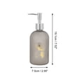 thumbnail image 4 of Unique Bargains 1 Pc Cylinder Ginko Soap Dispenser 13.53oz Clear Coffee Color, 4 of 6