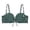 Dark Green, variant on Venzia Women's Seamless Push Up Bra, Wirefree Crisscross Cutout Front Comfort Support Everyday Underwear Bra