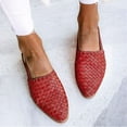thumbnail image 7 of Women's Backless Mules - Slip-On Low-Heel Sandals with Closed Pointed Toe & Buckle Strap, 7 of 7