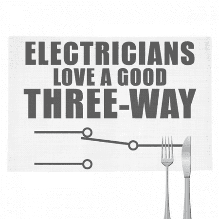

Personal Electric Switch Preferences Placemat Pad Kitchen Woven Heat Resistant Cushion Rectangle