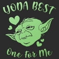thumbnail image 2 of Women's Star Wars Valentine's Day Yoda Best One for Me  Graphic Tee Black Large, 2 of 4
