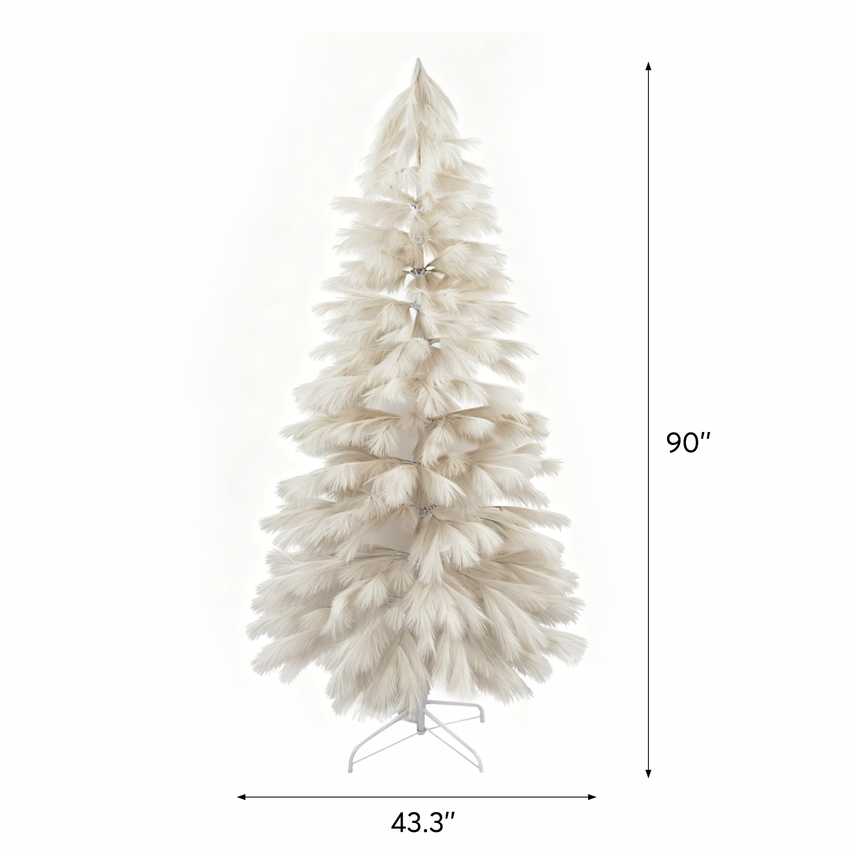 7.5FT Artificial Pampas Christmas Tree with Realistic Design for Indoor Use
