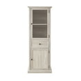 thumbnail image 5 of Noble House Bristol 65" Tall Kitchen Storage Cabinet, Freestanding Glass Door Pantry Cupboard with Drawer, White, 5 of 11