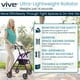 thumbnail image 2 of Andador ultraligero Vive Mobility con asiento: plegable, estrecho y con ruedas para personas mayores en espacios reducidos. Andador de aluminio de 4 ruedas para adultos, fácil de conducir, con accesor, 2 of 5