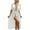 White, variant on fatyb Womens Coverup Swimsuit Open Front with Drawstring Long Cardigan Short Sleeve Beach Bikini Cover Up