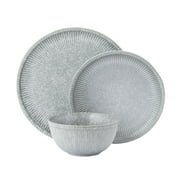 Pfaltzgraff Stone 12 Piece Dinnerware Set, Gray