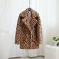 thumbnail image 1 of Abrigo de cordero cortavientos suelto corto con estampado de leopardo para otoño e invierno para mujer Fridja  po1604, 1 of 6
