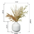 thumbnail image 2 of Home Decor Collection 14.3" Artificial Fall Floral Arrangement Made for Table Tops - Matte White Ceramic Vase, 2 of 8
