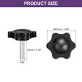 thumbnail image 2 of Uxcell 4Pack Clamping Screw Knob, M5 x 20mm Hex Shaped Star Knob for Umbrella Base Mechanical Furniture, 25mm Dia, 2 of 6