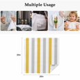 thumbnail image 4 of Orange Grey Striped Cloth Napkins, Geometric Vertical Stripes White Washable and Reusable Dinner Napkins Set of 6, Table Napkin for Kitchen Party Birthday Wedding Hotel Housewarming 20"x20", 4 of 8