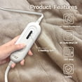 thumbnail image 3 of Tefici Manta eléctrica con calefacción, franela suave y súper acogedora de 2 capas, manta térmica de 50 x 60 pulgadas con 3 niveles de calefacción y 4 horas de apagado automático, lavable a máquina, c, 3 of 5