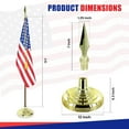 thumbnail image 2 of Super Tough Indoor Flag Pole kit 7ft - Metal Spear - Gold Texture Base - Aluminum Flagpole with Brass Finish - Heavy Duty Inside House Flagstaff - Interior Shaft and Stand - No Ensign Included, 2 of 7