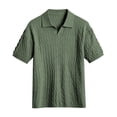 thumbnail image 5 of Plus Size Big & Tall Men's Button Knitted Polo Shirt Short Sleeve Slim Fit Casual Top Tee Solid Color Breathable Stretch Summer Fashion Essential Gift for Him Outdoor Daily, 5 of 9