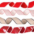 thumbnail image 4 of Cinta navideña Cinta de cáñamo de imitación Cinta de cáñamo con borde de alambre Cinta decorativa navideña a cuadros con borde blanco, 4 of 5