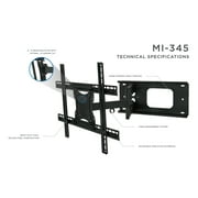 Mount-It! Full Motion TV Wall Mount with Long 24 Extension, Fits 32-70 TVs, Capacity 100 lbs.