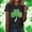 A1588 Black, variant on St. Patrick's Day Shirt for Women Shamrock Graphic T-Shirt Short Sleeve Crewneck Loose Fit Festival Apparel Holiday Gift