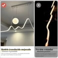 thumbnail image 3 of Lámparas de Araña Modernas, Lámpara Colgante LED Regulable Tres Colores, Lámparas de Araña de Onda Para Comedores Restaurante de Cocina Dormitorio, 3000k-6000K(Blanco), 3 of 8