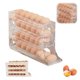 thumbnail image 1 of 2 st äggbehållare för kylskåp, äggdispenser automatisk rullande äggbricka Förvaring 30 ägg Transparent 2PCS Transparent, 1 of 5