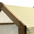 thumbnail image 5 of Yellow Chevron Pet House, Old Fashioned Sharp Zigzag Stripes Geometric Sunny Summer Motif, Outdoor & Indoor Portable Dog Kennel with Pillow and Cover, 5 Sizes, Earth Yellow White, by Ambesonne, 5 of 5